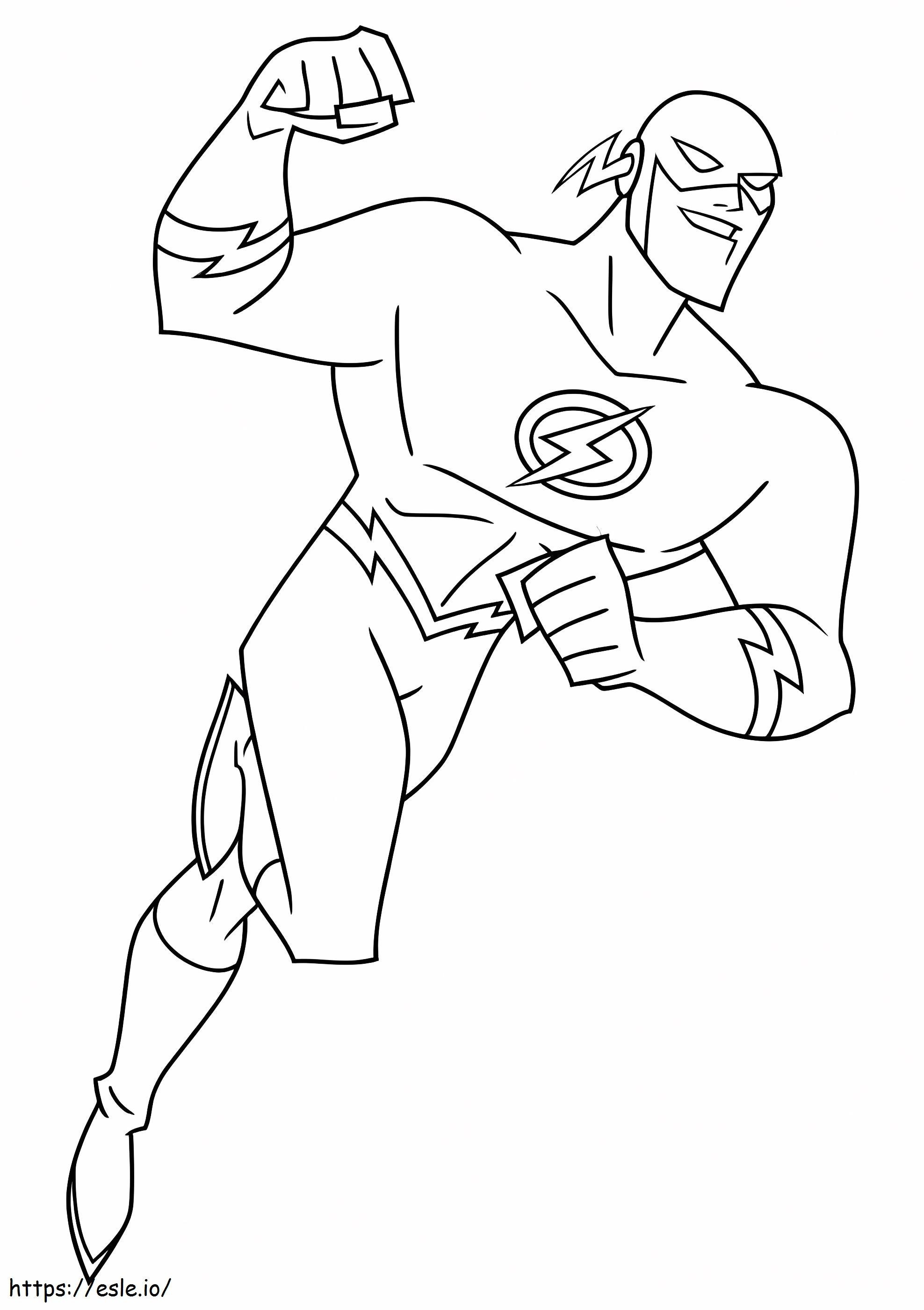 Dc the flash coloring page