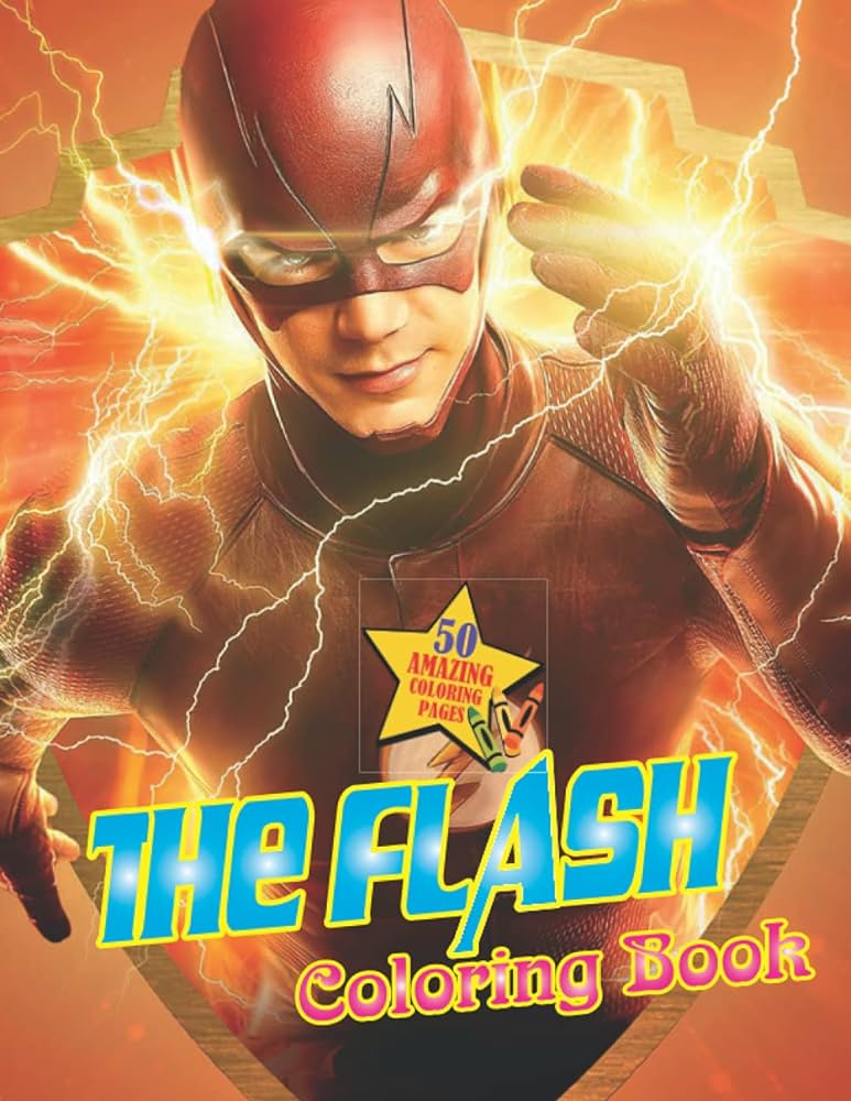 The flash coloring book amazing coloring book for kid and adult relax with the flash characters by