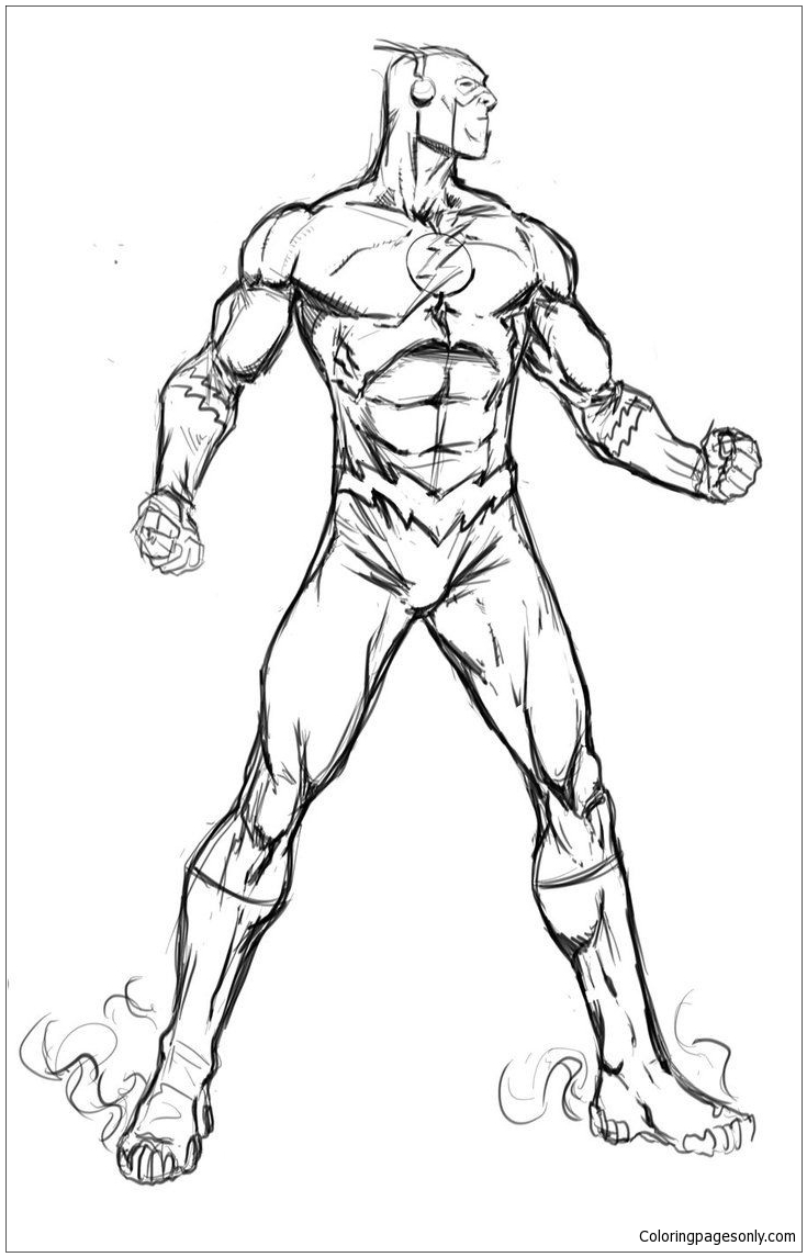 The flash coloring pages