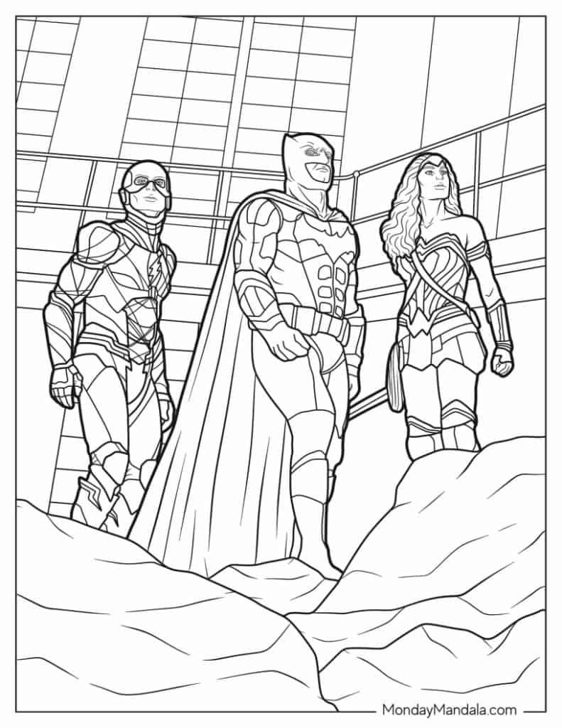 Flash coloring pages free pdf printables