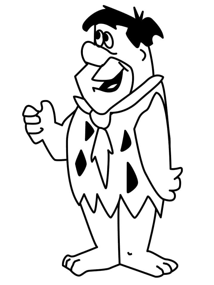 Fred flintstone from the flintstones coloring page