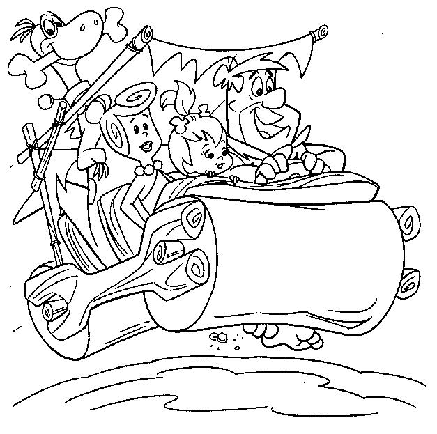 Coloring page flintstones cartoons â printable coloring pages