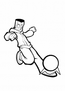 Foot rue to color for children