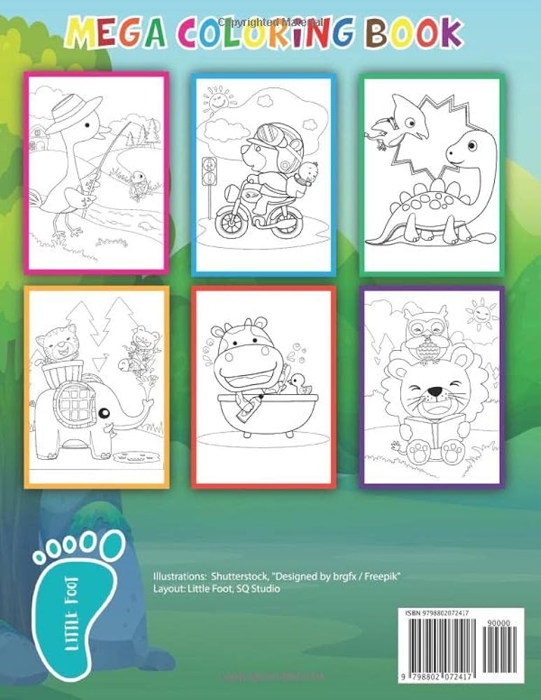 Coloring books for kids mega coloring book fun animal pages for coloring for girls boys aged