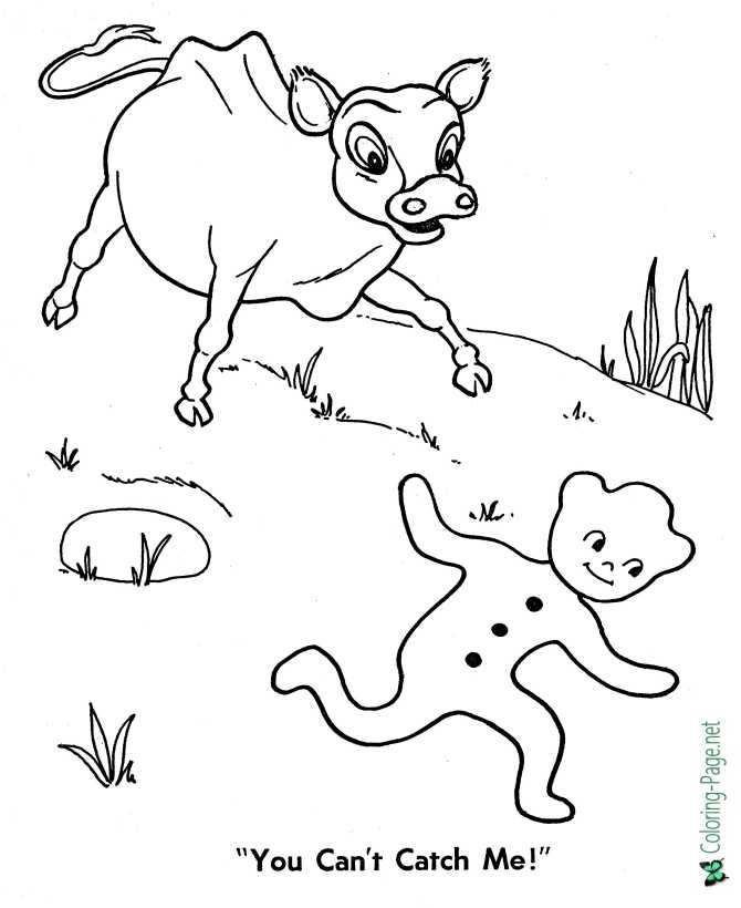 Gingerbread man coloring pages