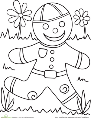 Color the gingerbread man worksheet education gingerbread man gingerbread man activities preschool christmas