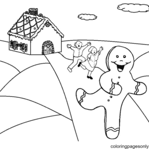 Gingerbread man coloring pages printable for free download