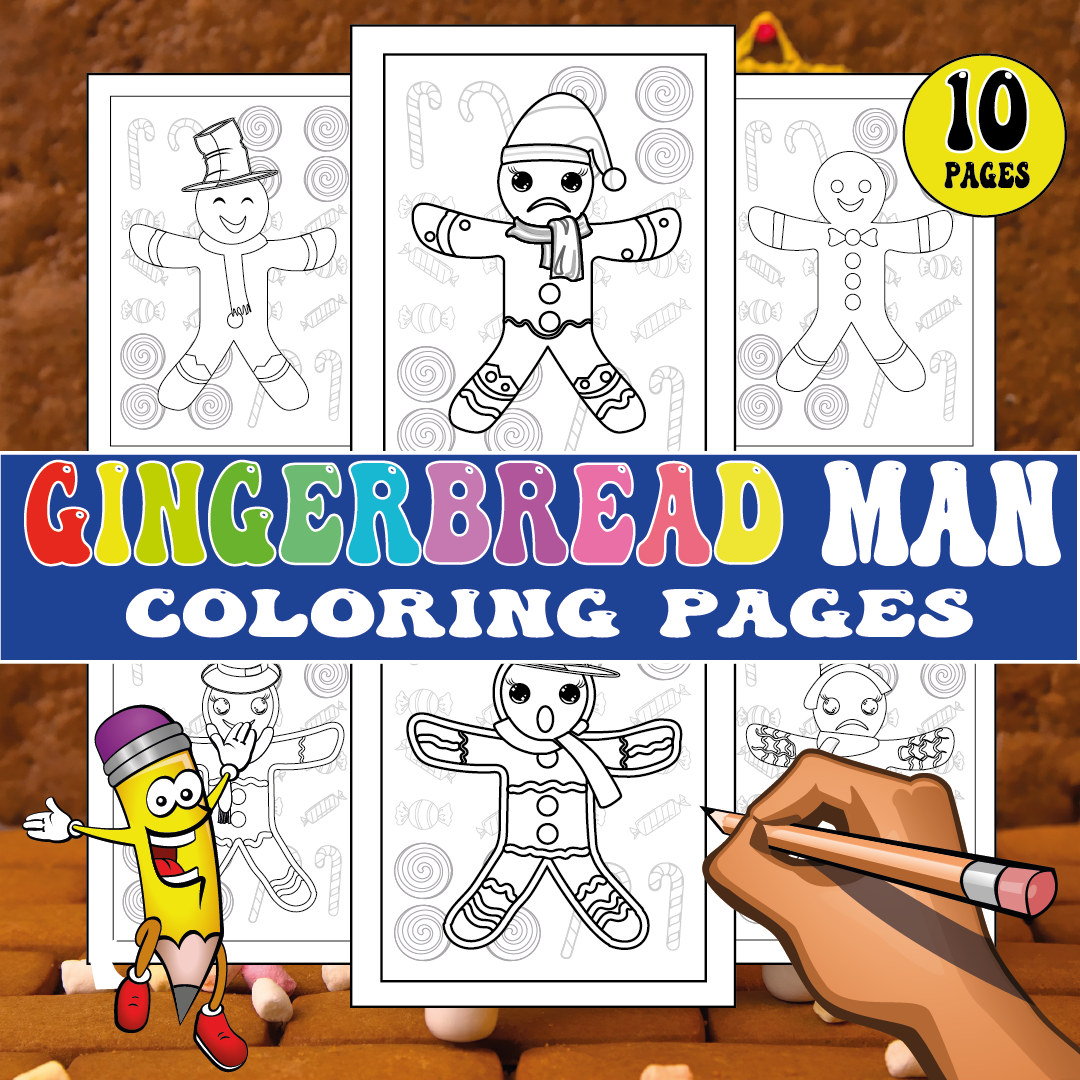 Gingerbread man coloring pages