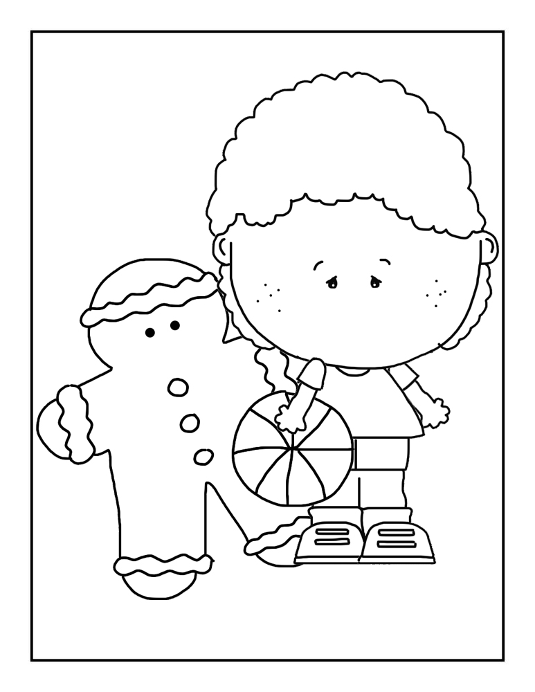 Gingerbread coloring pages