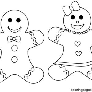Gingerbread man coloring pages printable for free download