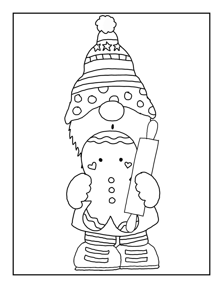 Gingerbread coloring pages