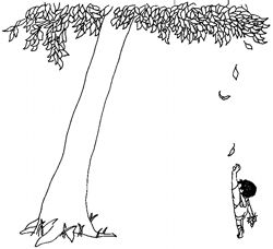 B w line drawing givingtree the giving tree giving tree tattoos shel silverstein