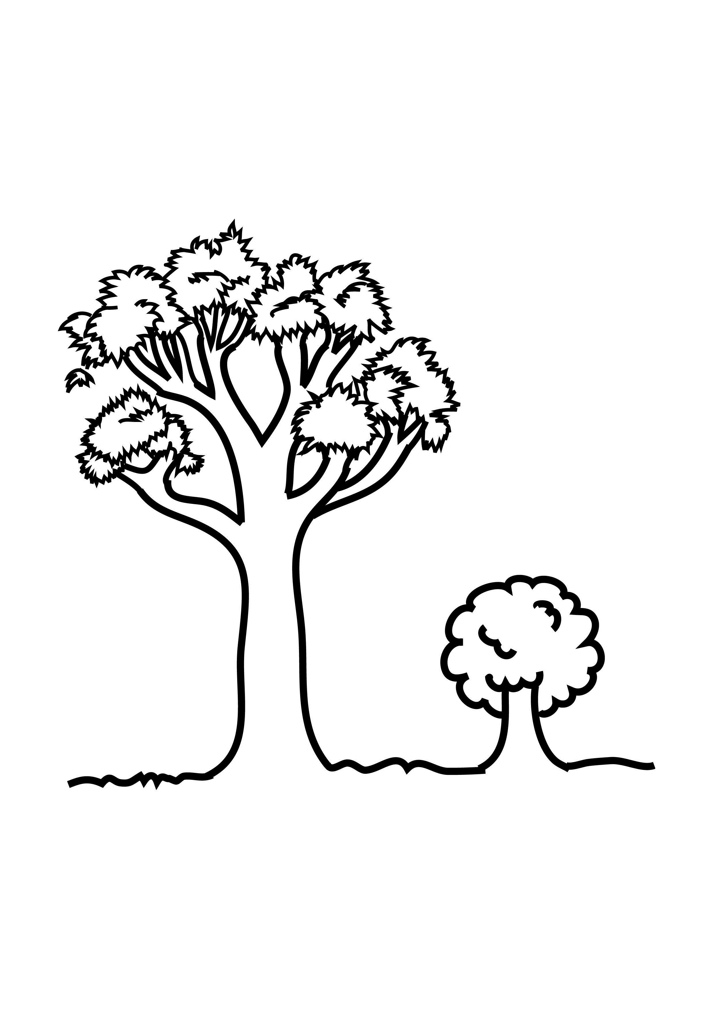 Free printable tree coloring pages for kids
