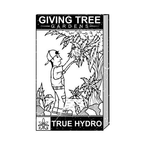 Giving tree gardens illustrative t shirt design t