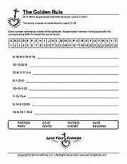 Golden rule childrens bible coloring page from s