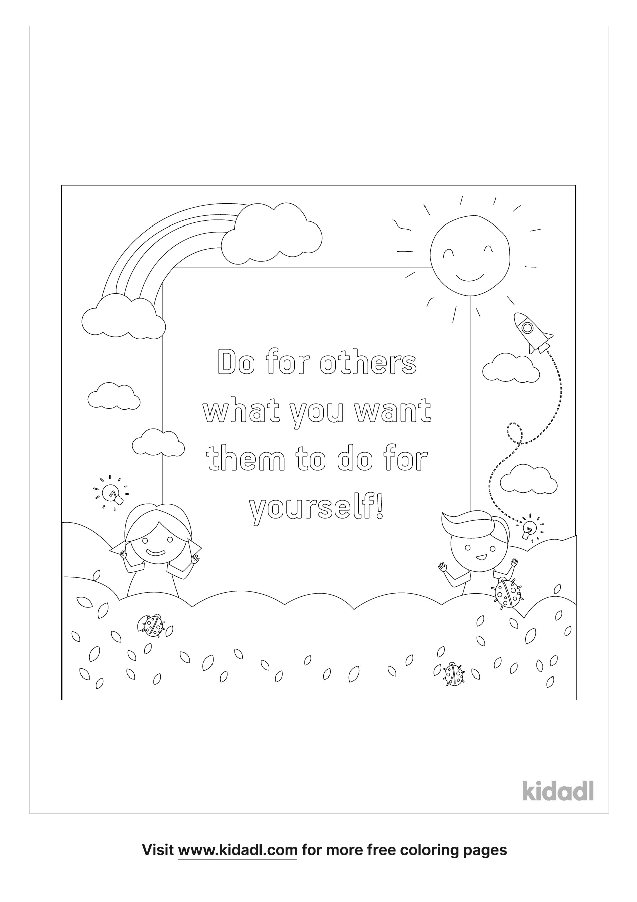 Free follow the golden rule coloring page coloring page printables