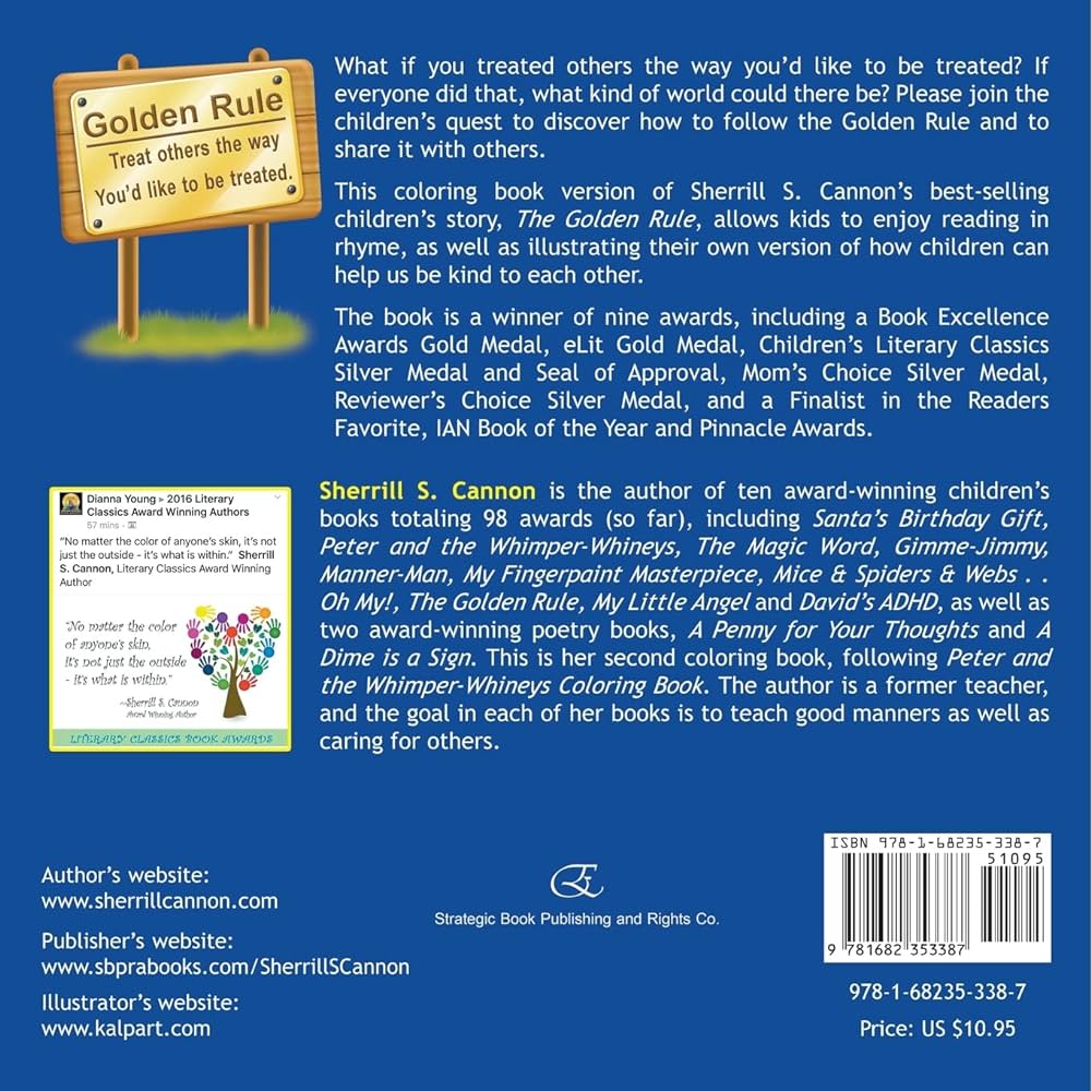 The golden rule coloring book cannon sherrill s books