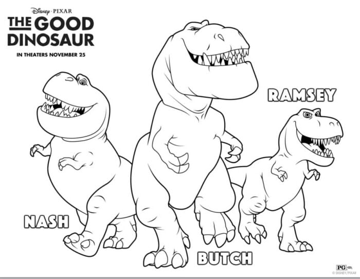 The good dinosaur free printables