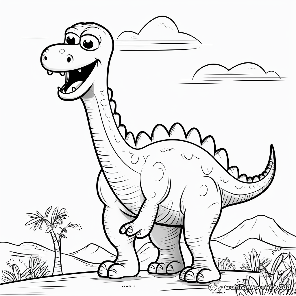 Brontosaurus coloring pages