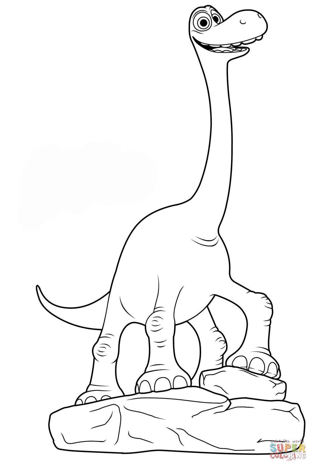 Arlo from the good dinosaur coloring page free printable coloring pages
