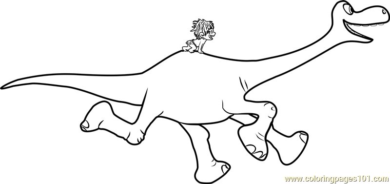 Spot riding arlo coloring page for kids