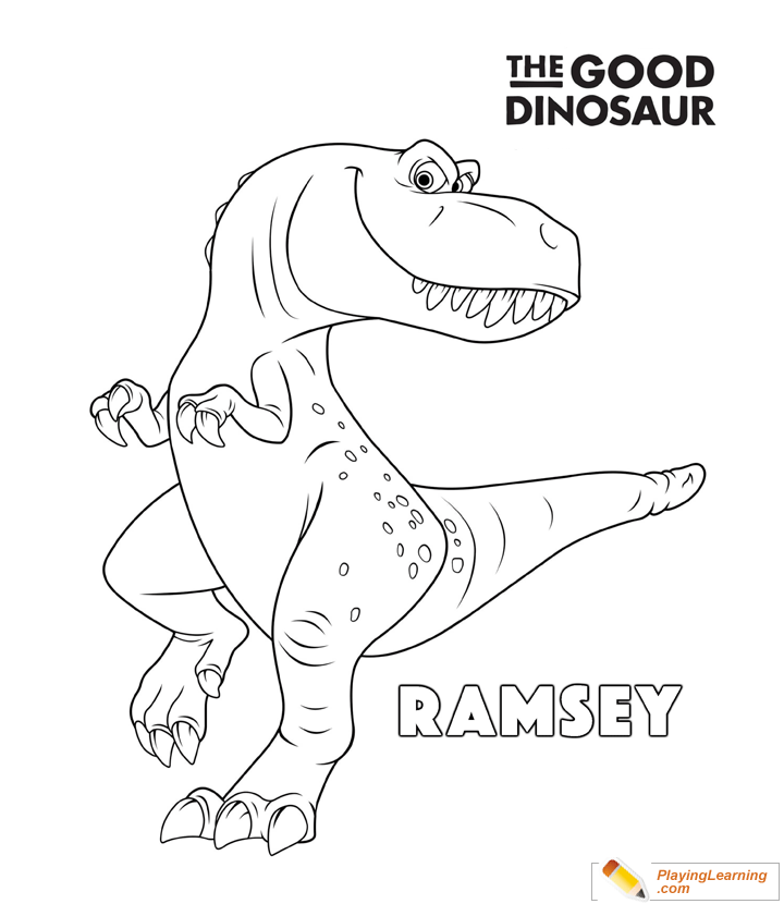 The good dinosaur coloring page free the good dinosaur coloring page