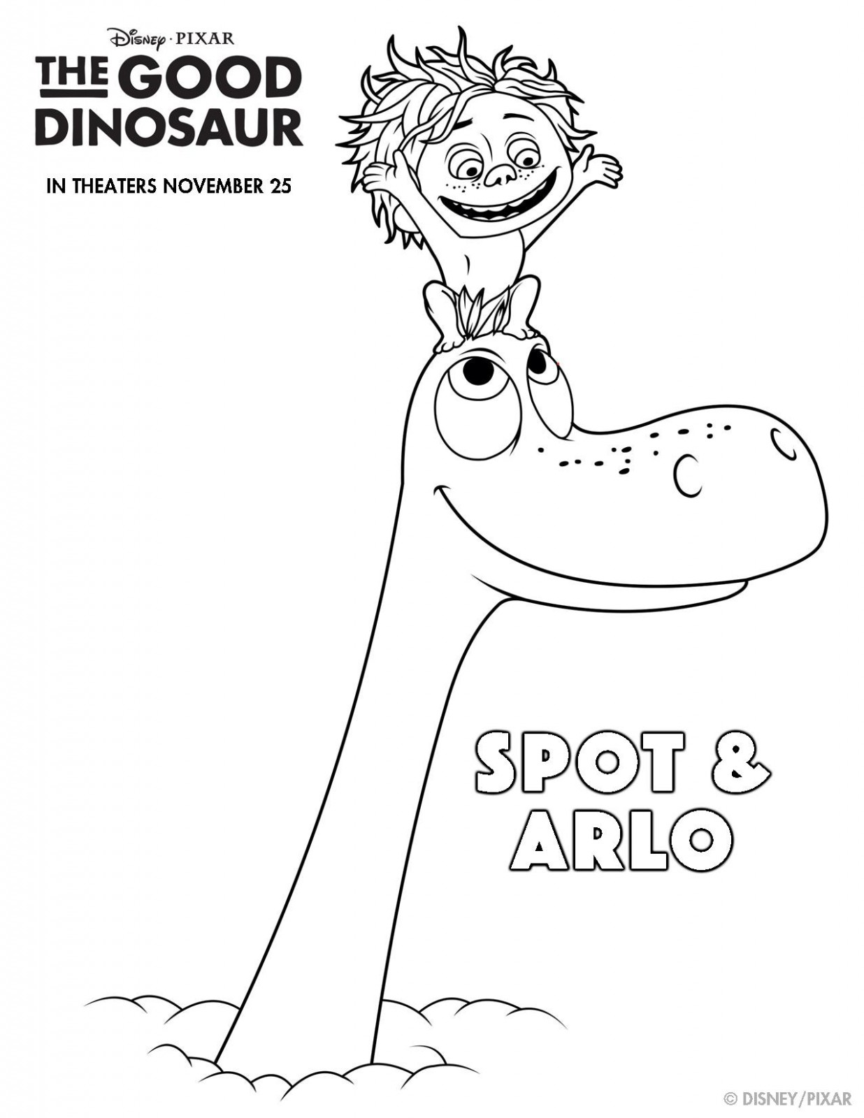 The good dinosaur coloring pages