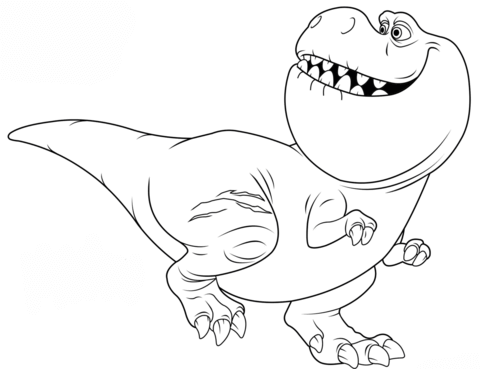 Nash from the good dinosaur coloring page free printable coloring pages
