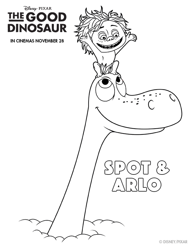 The good dinosaur louring pages