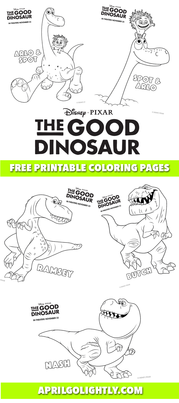 The good dinosaur costume free printables