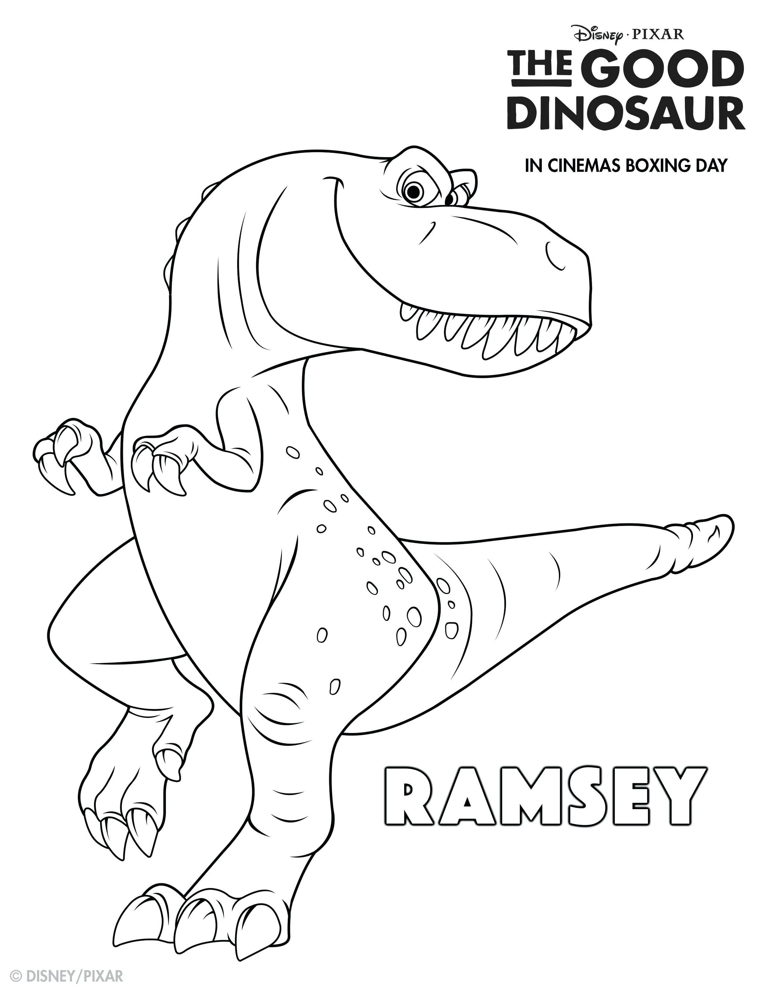 The good dinosaur coloring pages