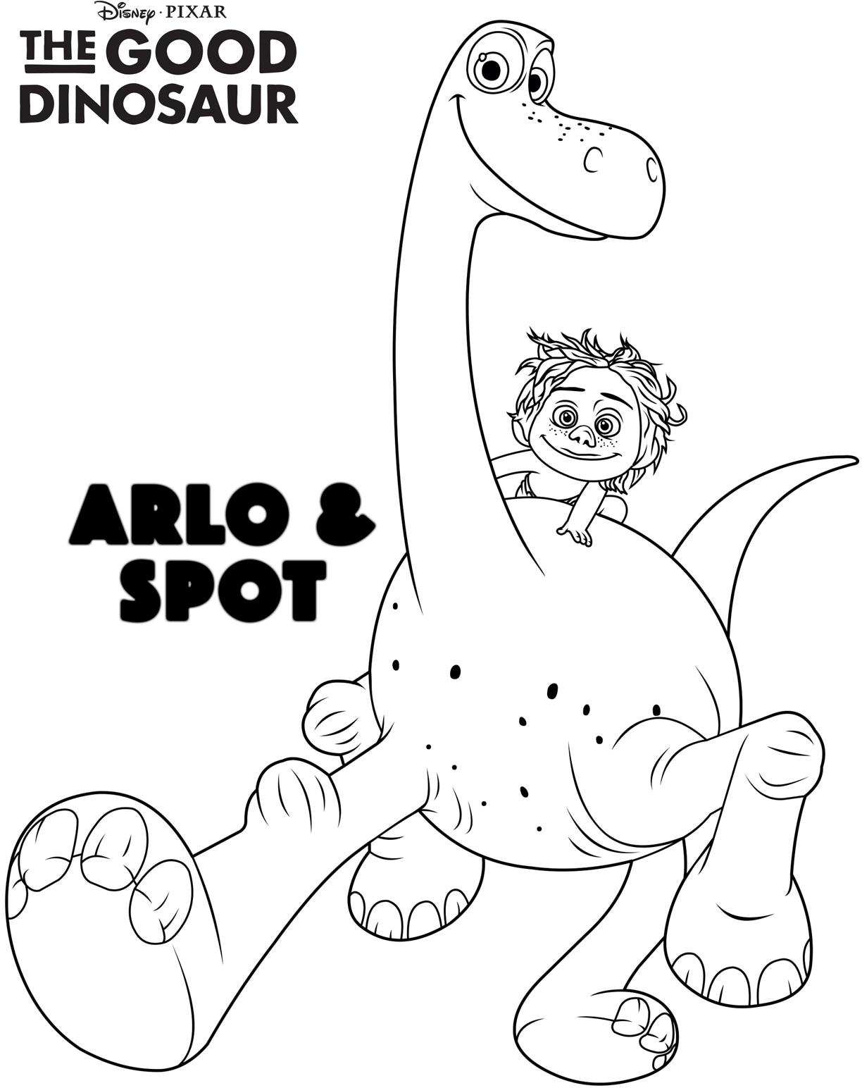 Free coloring pages and activities from the good dinosaur