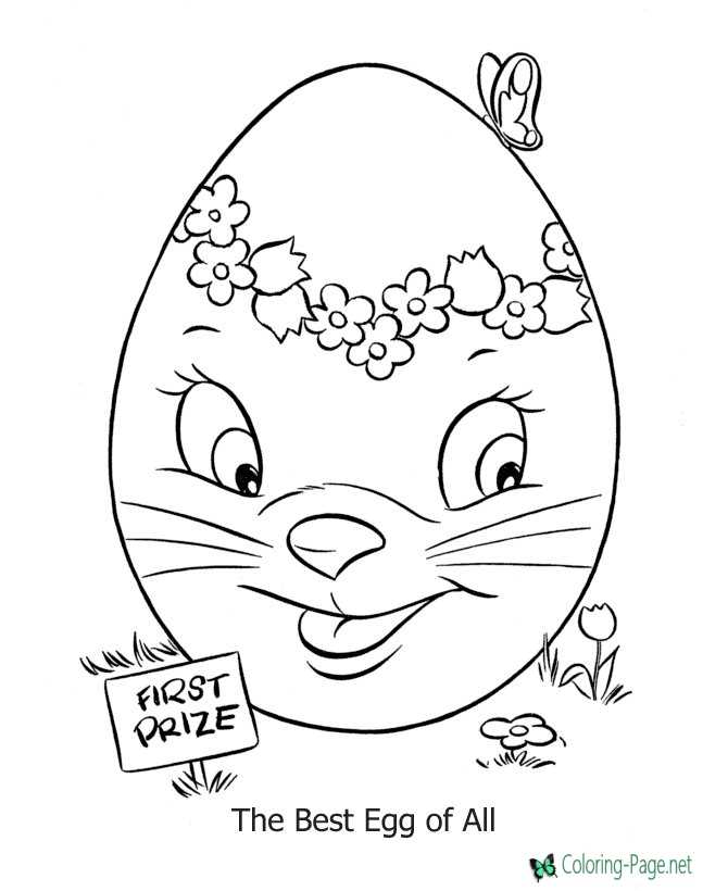 Easter egg coloring pages