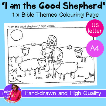 Jesus the good shepherd bible coloring sheetcolouring page christianchurch