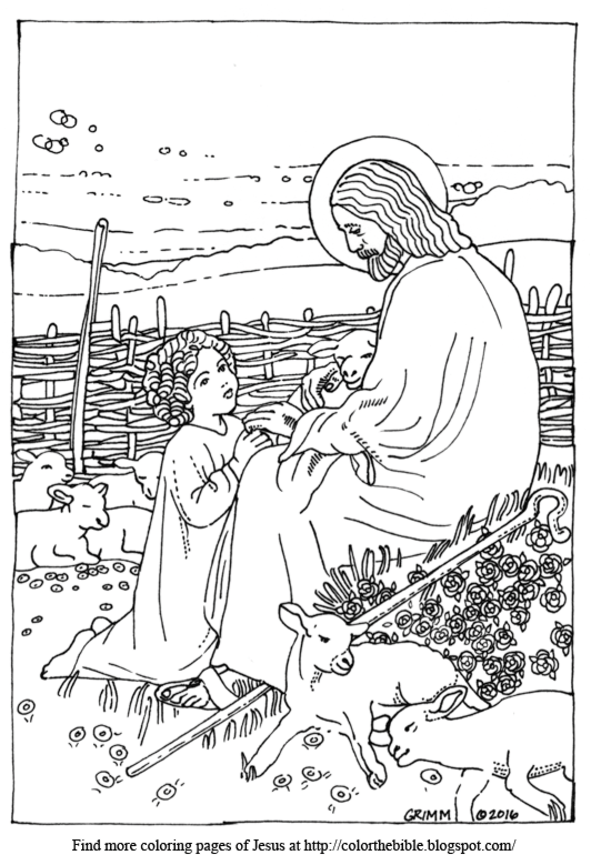 Color the bible i am the good shepherd