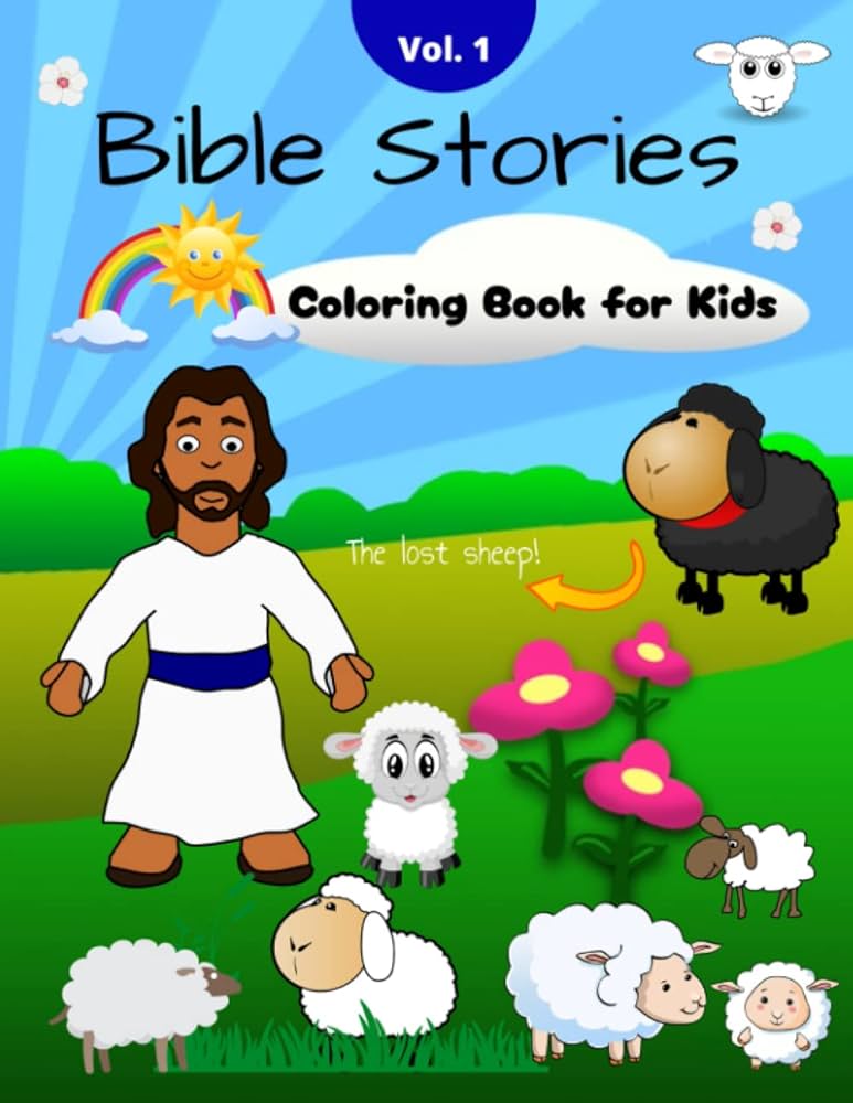 Bible stories coloring book for kids volume the good shepherd cute and fun coloring pages for children to learn about god and build a personal relationship with the lord jesus christ
