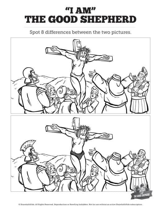 John the good shepherd kids spot the difference â