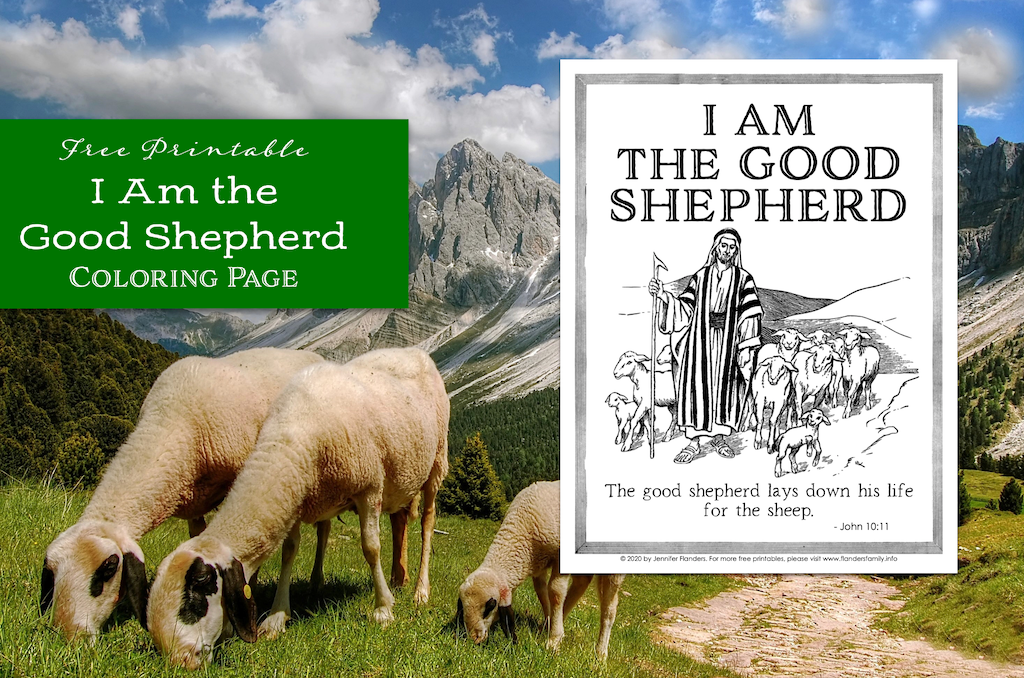 I am the good shepherd coloring page