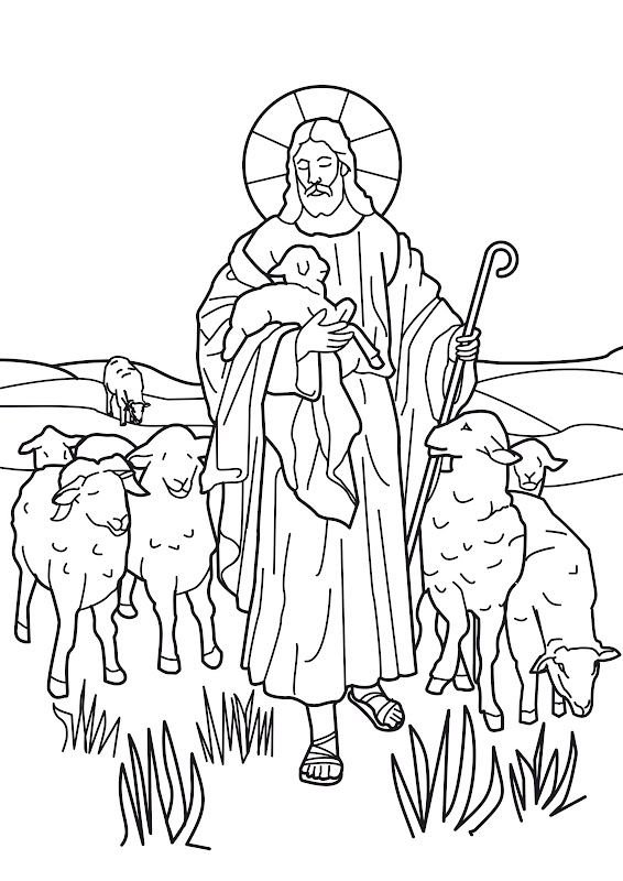 Coloring pages jesus the good shepherd coloring pages