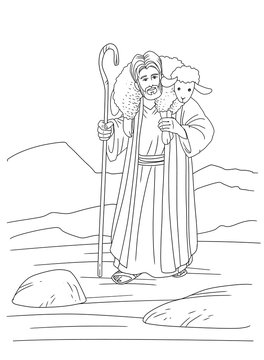 Jesus christ is the good shepherd illustration