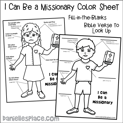 Missionary bible crafts for childrens ministry