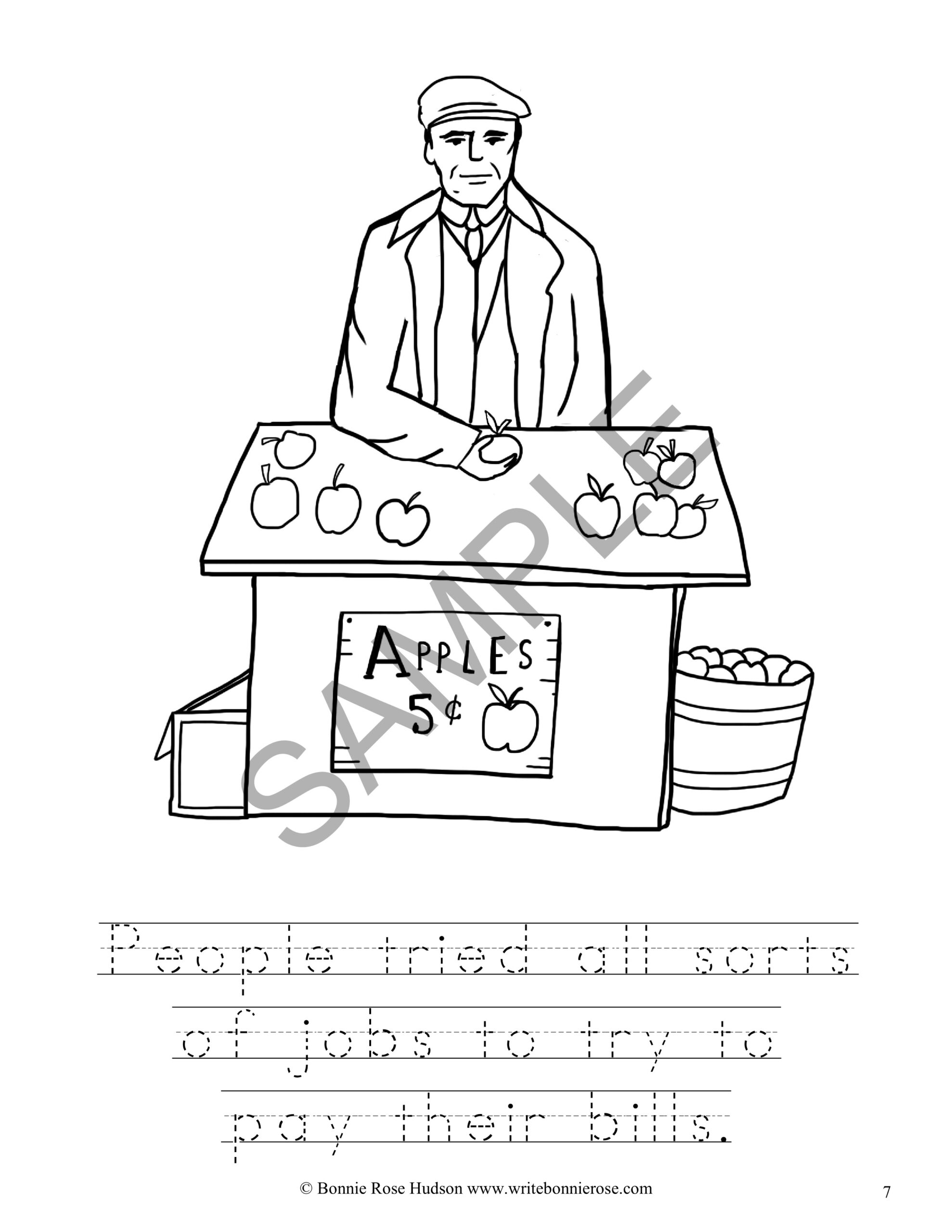Great depression coloring book
