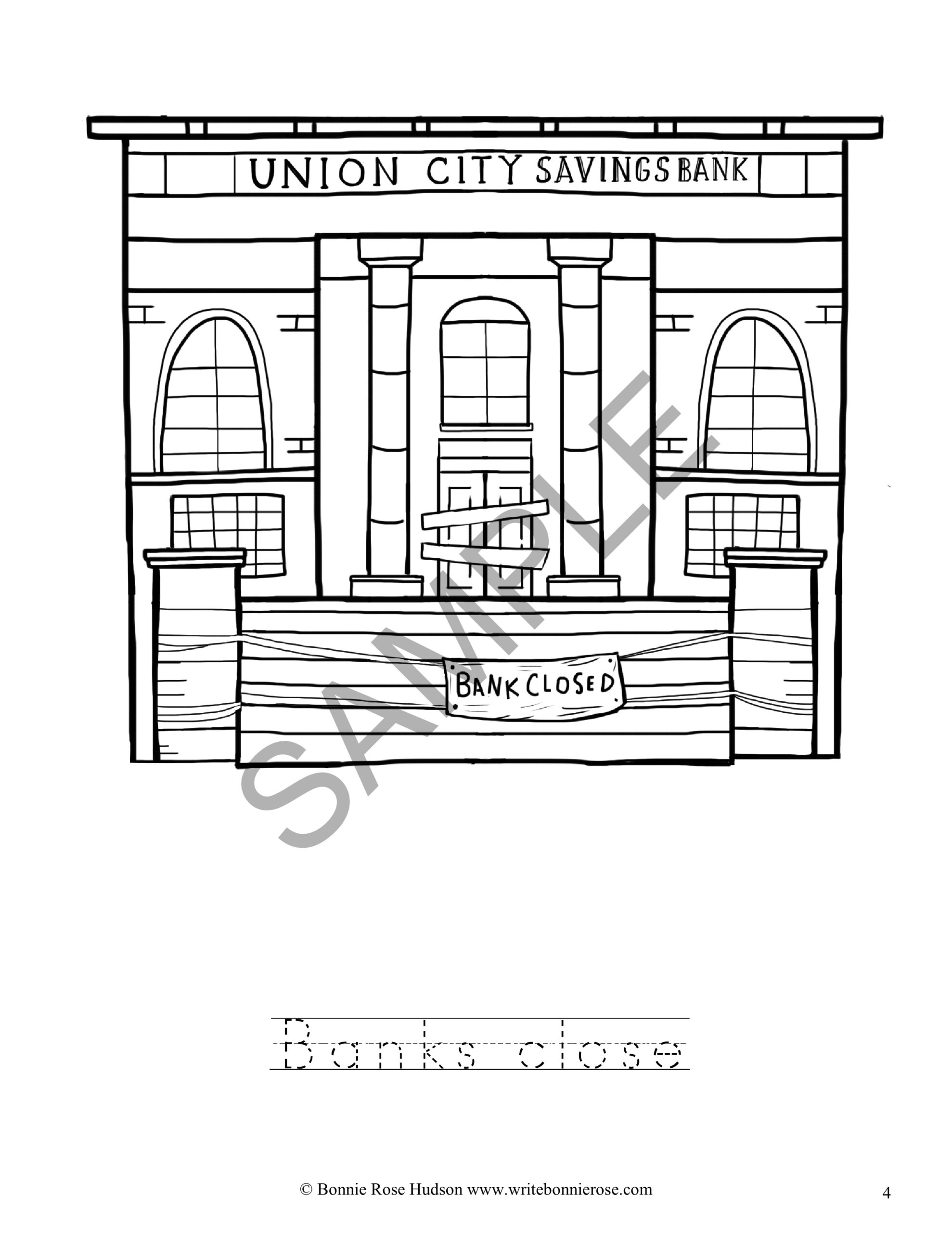 Great depression coloring book