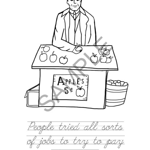 Great depression coloring book