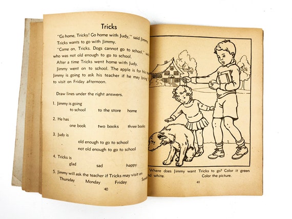Coloring book just fun by rose goldberger childrens play book pages by great depression vintage sold as