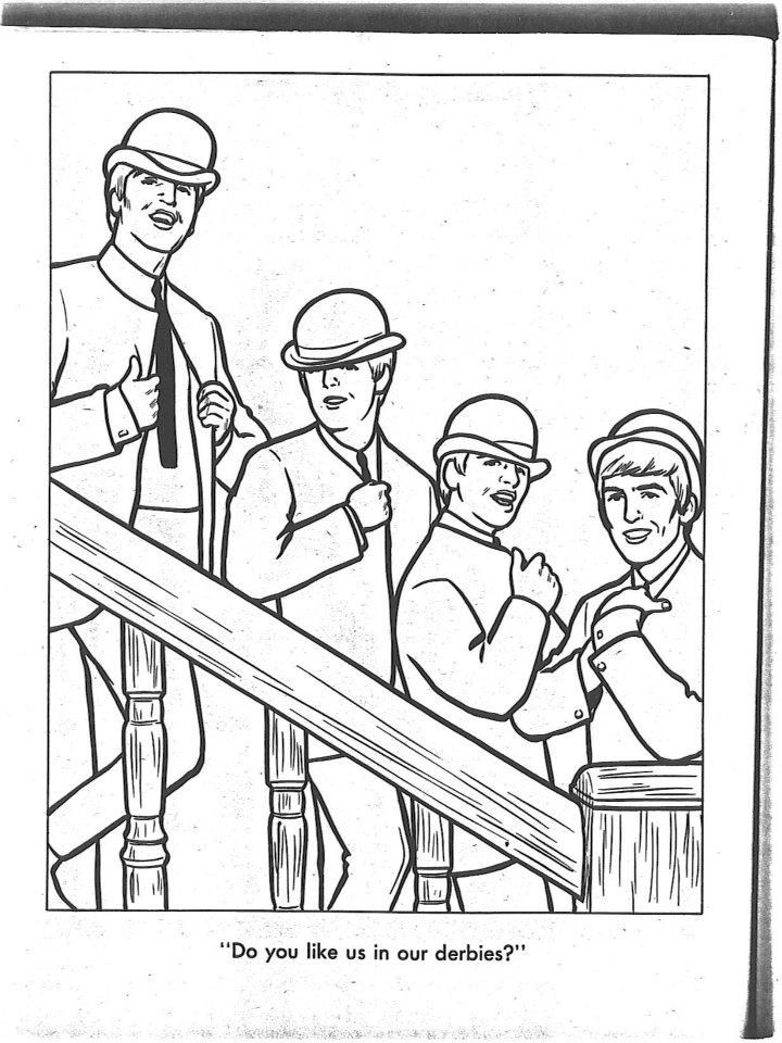 The beatles coloring page vintage coloring books coloring books coloring book pages