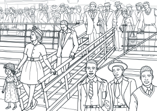 History louring pages for kids
