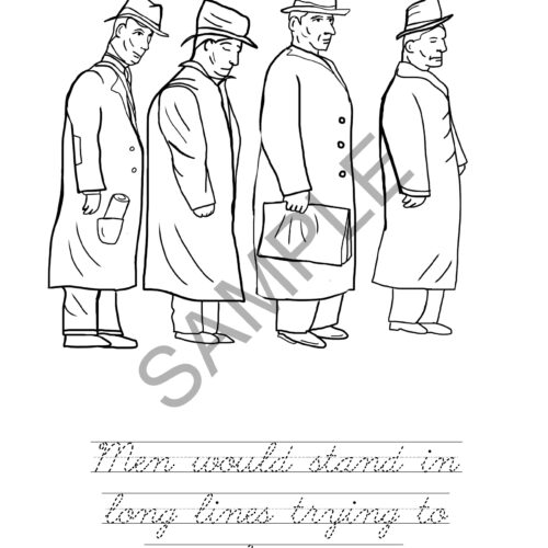 Great depression coloring book