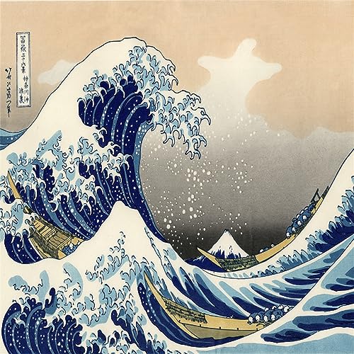 The great wave off kanagawa by katsushika hokusai poster picture hd canvas print famous artwork beautiful home decor bedroom holiday moving gift wall art decor wooden xinch