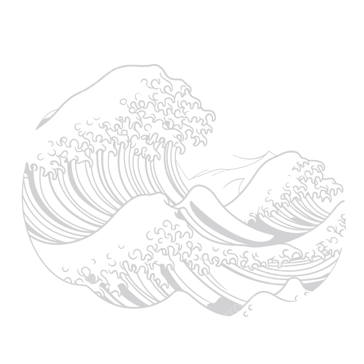 Great wave off kanagawa coloring pages fresh the great wave off kanagawa coloring wave on a white background outline sketch drawing vector wing drawing wave drawing ring drawing png and vector with